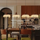 Axyaa Walnut Waterdrop Chandelier - French Antique Vintage Lighting for Various Spaces