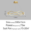 Axyaa Wave Pendant Lights: Modern Nordic Chandeliers for Dining, Bar, and Home Decor