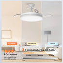 Axyaa Modern LED Ceiling Fan Light Chandelier for Bedroom Living Room Decor