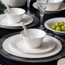 Axya White Bone Dinnerware Set - 60-Piece European Style Tableware & Spoon Chopsticks