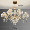 Axyaa Dandelion Crystal Chandelier: Modern Minimalist Luxe Lighting for Living Room, Bedroom, Dining Area