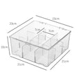 Axyaa 9-Grid Acrylic Storage Box for Cards, Toys, Models - Transparent Organizer