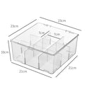 Axyaa 9-Grid Acrylic Storage Box for Cards, Toys, Models - Transparent Organizer