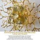 Axyaa Ceramic Lotus Leaf Wall Light Copper Lustre Gold Silver Sconce for Bedroom Decor
