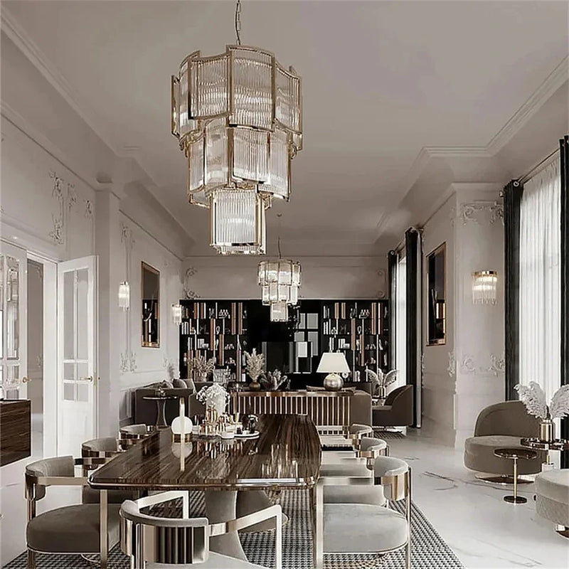 Axyaa Nordic Luxury Crystal Chandelier for Modern Living, Bedroom, Dining Room