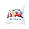Axyaa London Cushion Cover: British Style Sofa Decor, Home Party Decoration Pillow Case