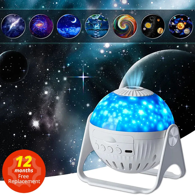 Axyaa Galaxy Night Light Projector: 360° Star Sky Lamp for Bedroom, Home & Kids