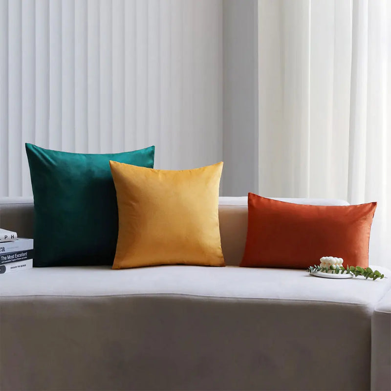 Axyaa Velvet Cushion Cover Soft Sofa Pillowcase for Living Room Bedroom