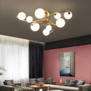 Axyaa Glass Pendant Light - Modern Minimalist Magic Bean Hanging Lamp for Living Room, Dining Room, Bedroom