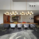 Axyaa Nordic Luxury LED Glass Ball Chandelier for Home Decor
