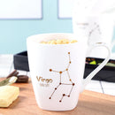 Axyaa Bone  Constellation Mug Cup with Spoon Lid - Zodiac Nespresso Cup
