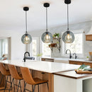 Modern Blue Glass Pendant Light Axyaa Nordic LED Chandelier for Home Decor