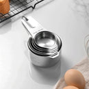 Axyaa Stainless Steel Measuring Cups Spoons Set with Scale Kitchen Baking Tools Silver