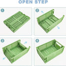 Axyaa Kawaii Collapsible Crate Stacking Storage Basket Organizer for Home Kitchen Bedroom