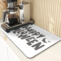Axyaa Ghost Print Silicone Kitchen Coasters & Dish Mat