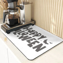 Axyaa Ghost Print Silicone Kitchen Coasters & Dish Mat
