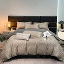 Axyaa Jacquard Quilt Cover Set - Breathable Tencel Satin, Double Bed