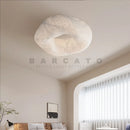 Axyaa Handmade Silk Ceiling Light: Nordic Wabi Sabi Design for Bedroom and Living Room