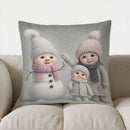 Axyaa Merry Christmas Snowflake Tree Pillow Cover for Sofa, Bedroom, Car