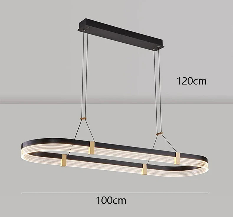 Axyaa Stainless Steel LED Chandelier for Nordic Home Decor
