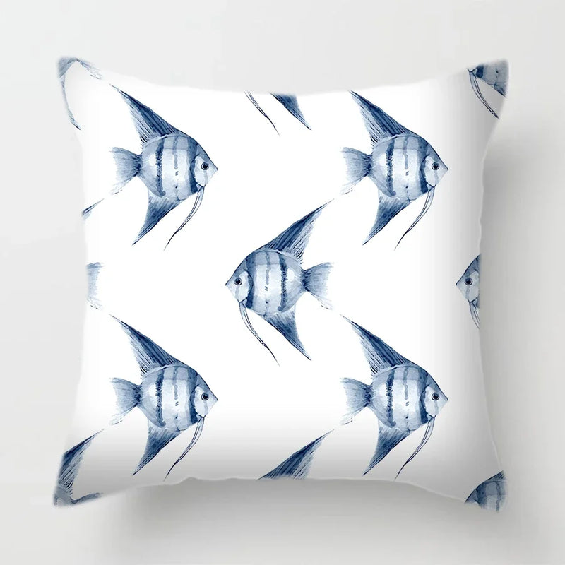 Tropical Plants Parrot Feather Cushion Cover for Sofa by Axyaa