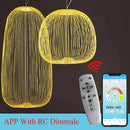 Axya Spokes LED Pendant Lamp: Modern Retro Industrial Hanging Light Cage