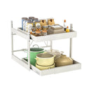 Axyaa Under Sink Drawer Storage Rack Pull-Out Shelf - Kitchen Dish Spice Basket