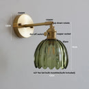 Axyaa Flower Glass LED Wall Lights - Modern Nordic Bedside Lamp