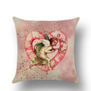 Axyaa Angel Baby Linen Cushion Cover - Home Decor, Sofa, Office, Christmas