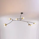 Axyaa Glass Ball Branch Chandelier: Minimalist Modern Light for Dining, Living, Bedroom