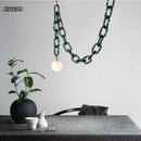 Axyaa Dark Green Glass Chandelier for Modern Retro Decor