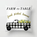 Lemon Pattern Summer Cushion Cover for Sofa Decor by Axyaa