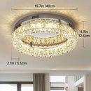 Axyaa Round Crystal LED Ceiling Light - Modern Simple Elegant Lighting