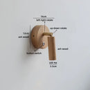 Axyaa Wooden LED Wall Light Up Down Stair Lighting Modern Nordic Bedside Lamp