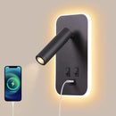 Axyaa LED Wall Lamp with Dual Control Switch, Rotatable Lamp Head for Indoor Lighting