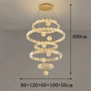 Axyaa Crystal Chandelier Pendant Light for Living Room, Bedroom, Ceiling - Luxury Indoor Lighting