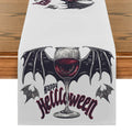 Axyaa Bat Halloween Red Wine Table Runner