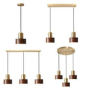 Axyaa Walnut Wood Bedside Pendant Wall Lamp E27 for Bedroom Living Room Dining Indoor Lighting