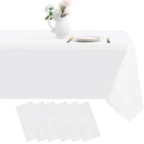 Axyaa Rectangle Disposable Waterproof Vinyl Tablecloth Pack of 10