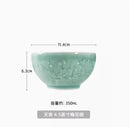 Axyaa 4.5-inch Plum Blossom Ceramic Dining Bowl for High-Temperature Tableware
