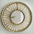 Axyaa Nordic Hand-Woven Decorative Mirror for Wall, Sofa, and Porch