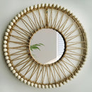 Axyaa Nordic Hand-Woven Decorative Mirror for Wall, Sofa, and Porch
