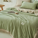 Axyaa Soy Fiber Double-Layer Summer Quilt Set - Breathable & Washable