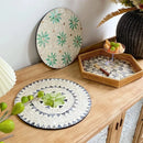 Axyaa Seashell Tray: Japanese-Inspired Round Storage Plate for Stylish Home Organization