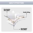 Axyaa Oversized King Lightweight White Bedspread Quilt Set - All Season Comforter Coverlet