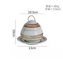 Axyaa Ceramic Egg Shape Bowl with Lid for Soup and Desserts
