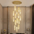Axyaa Crystal Stair Chandelier Lighting, Ceiling & Hanging LED Chandeliers for Living Room