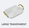 Axyaa Light Luxury Transparent Tea Tray Organizer for Home Decor and Storage