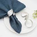 Gold Maple Leaf Napkin Rings by Axyaa: Elegant Table Decor for Wedding, Party, Dinner