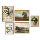 French Country Spring Landscape Canvas Painting Wall Art by Axyaa - Farmhouse Home Decor